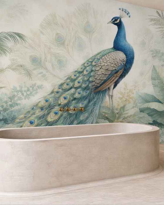 Fototapeten Pfau in tropischer Eleganz