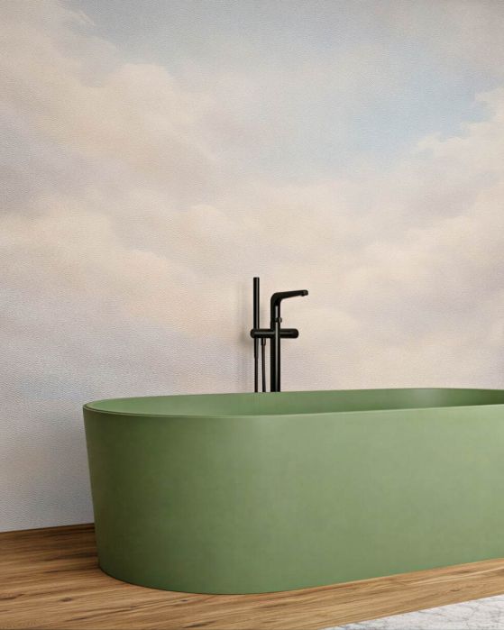 Fototapeten Zarte Wolken auf Leinwand
