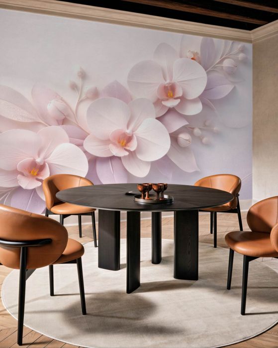 Fototapeten Pudrige Orchideen 3D Glamour