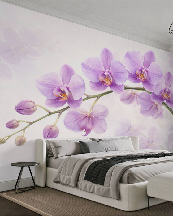 Fototapeten Zarte lila Orchideen