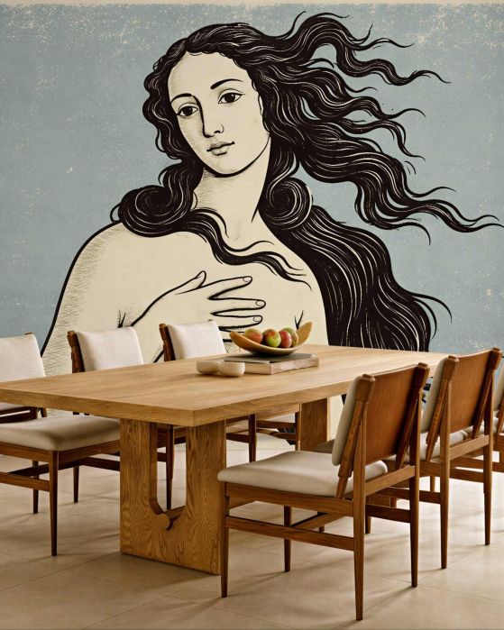 Fototapeten Die Geburt der Venus im Retro-Stil