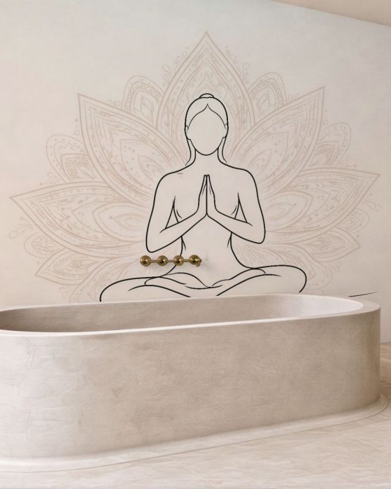 Fototapeten Meditation mit Mandala in Harmonie