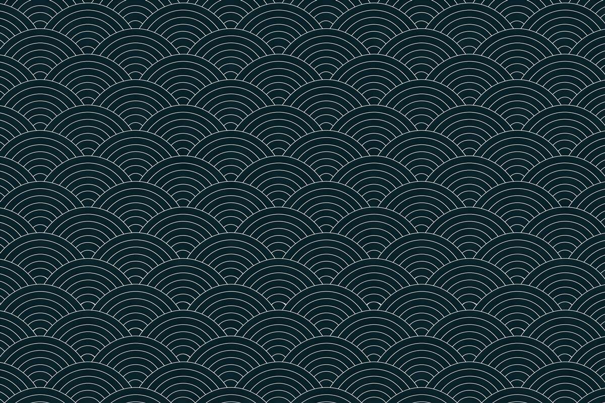 Fototapeten Geometrische Bögen in tiefem Marineblau