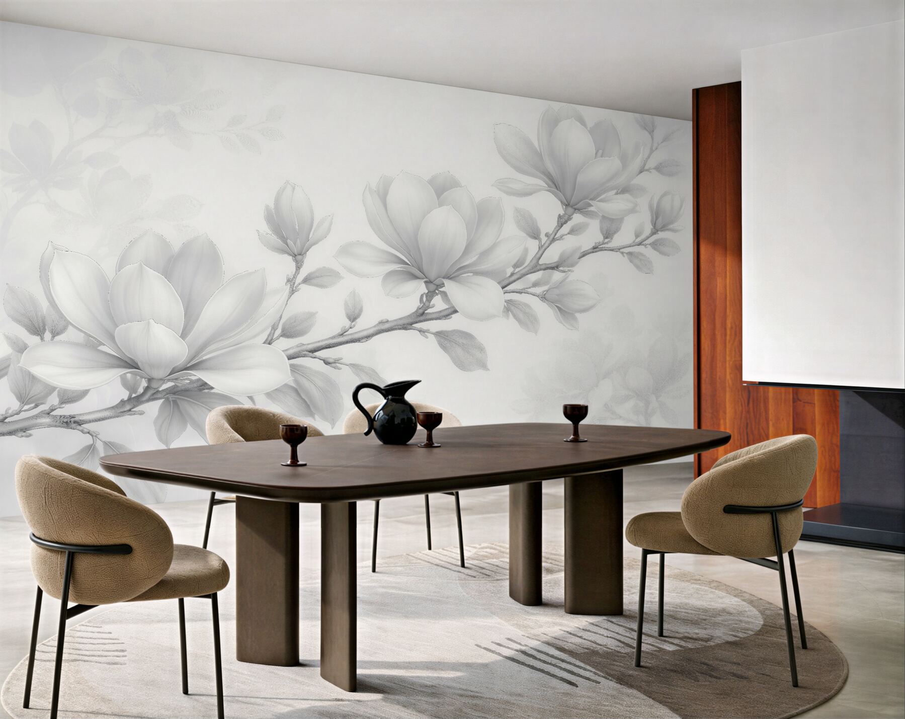 Fototapeten Zarte Magnolie in Weiß
