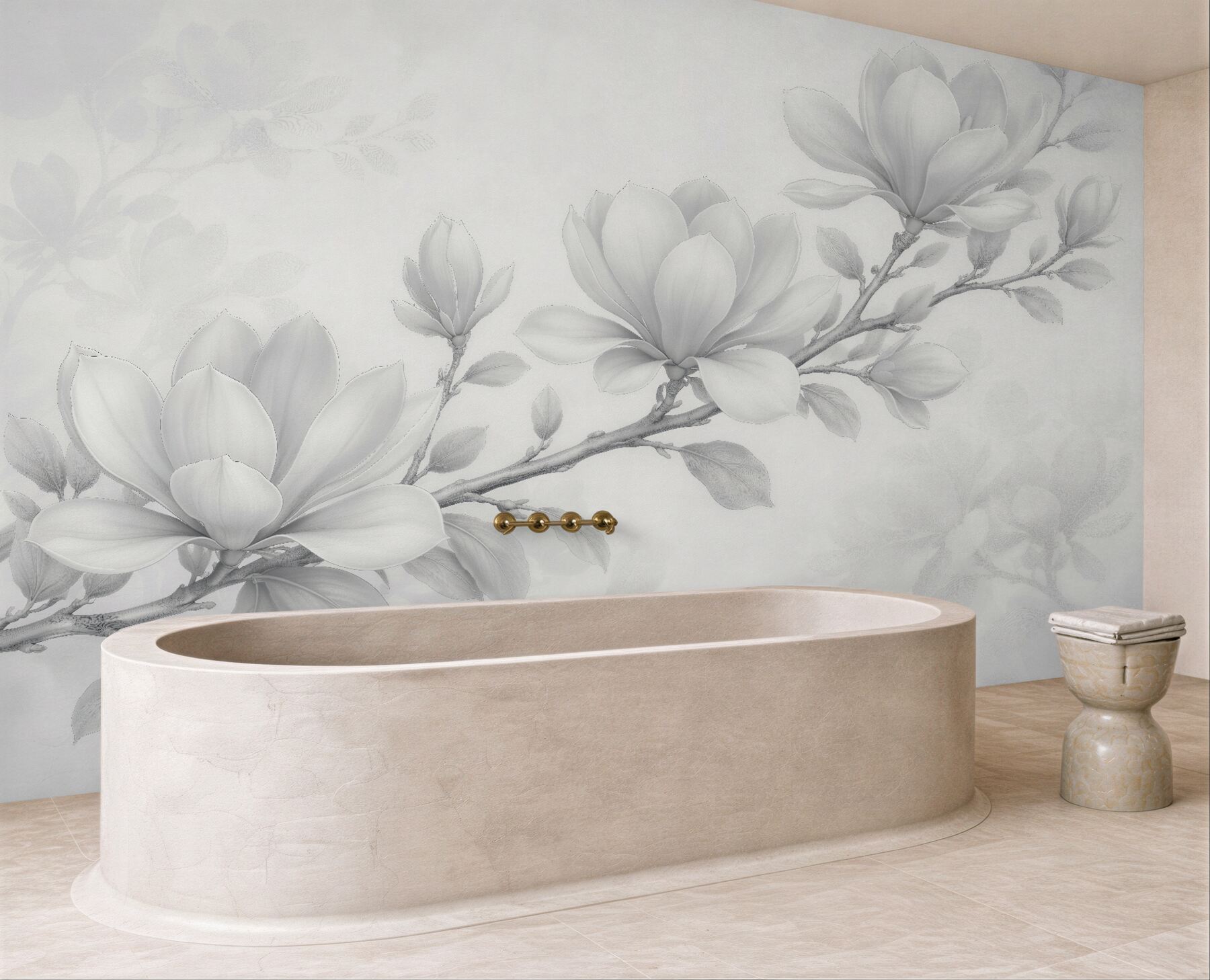 Fototapeten Zarte Magnolie in Weiß