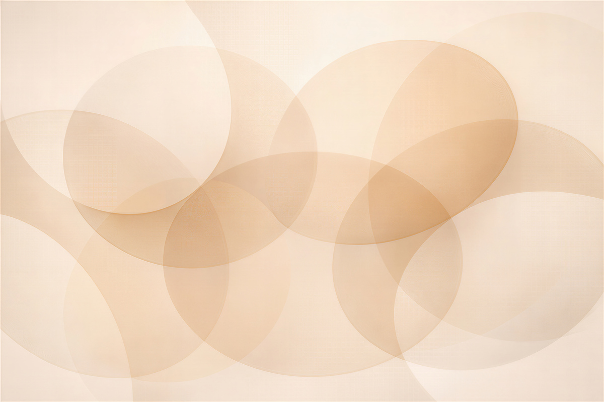 Fototapeten Beige Kreise im subtilen Rhythmus