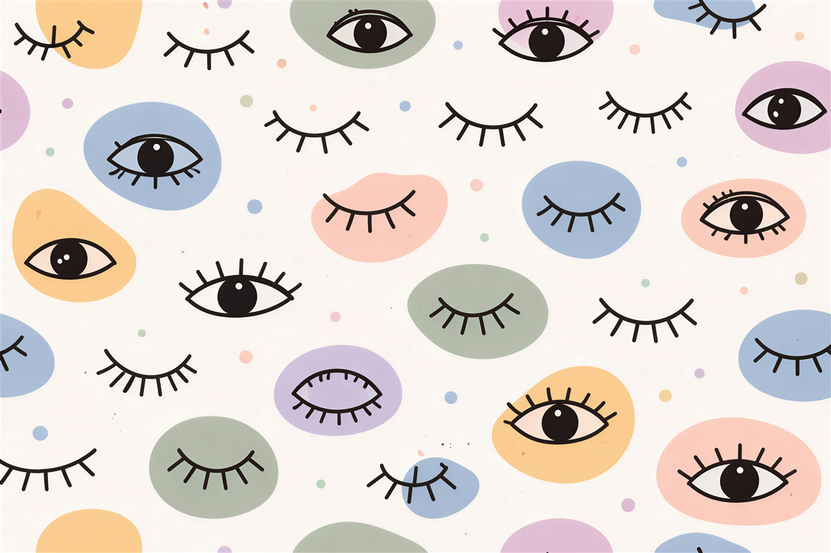 Fototapeten Pastellfarbene Boho-Augen