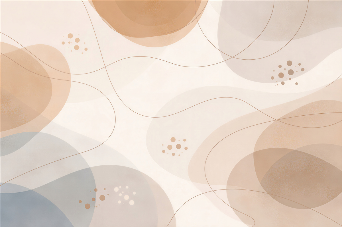 Fototapeten Beige Wellen und Kreise