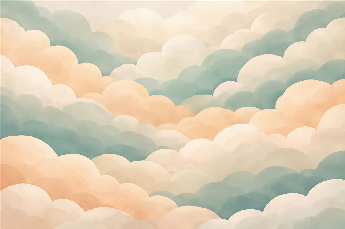 Fototapeten Pastellwolken der Ruhe