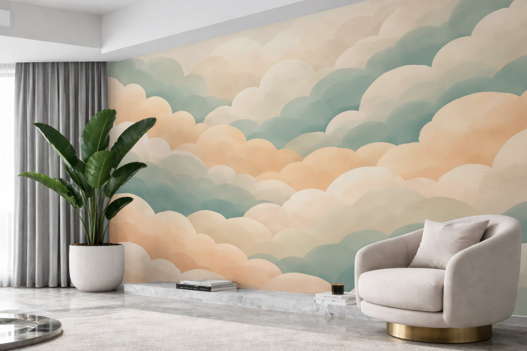 Fototapeten Pastellwolken der Ruhe
