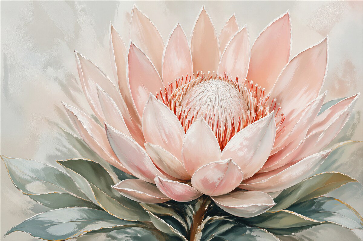 Fototapeten Pudrige Blume im subtilen Glanz