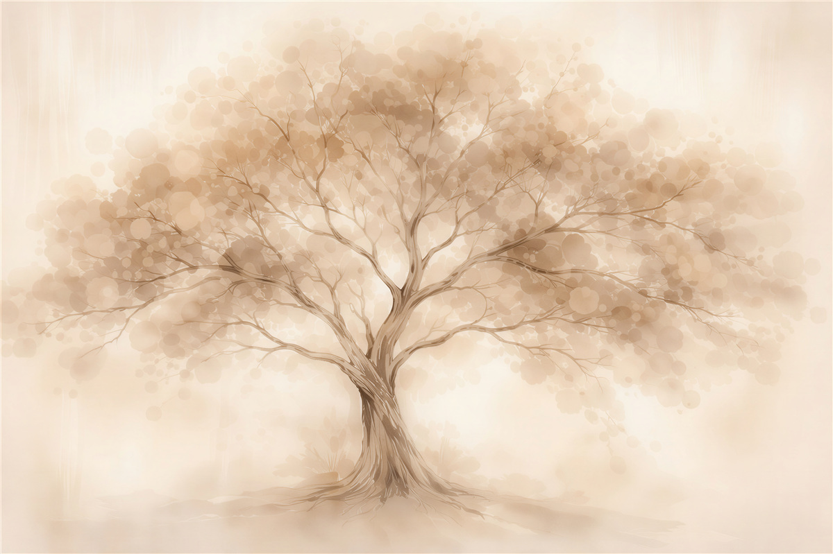 Fototapeten Beiger Baum der Ruhe