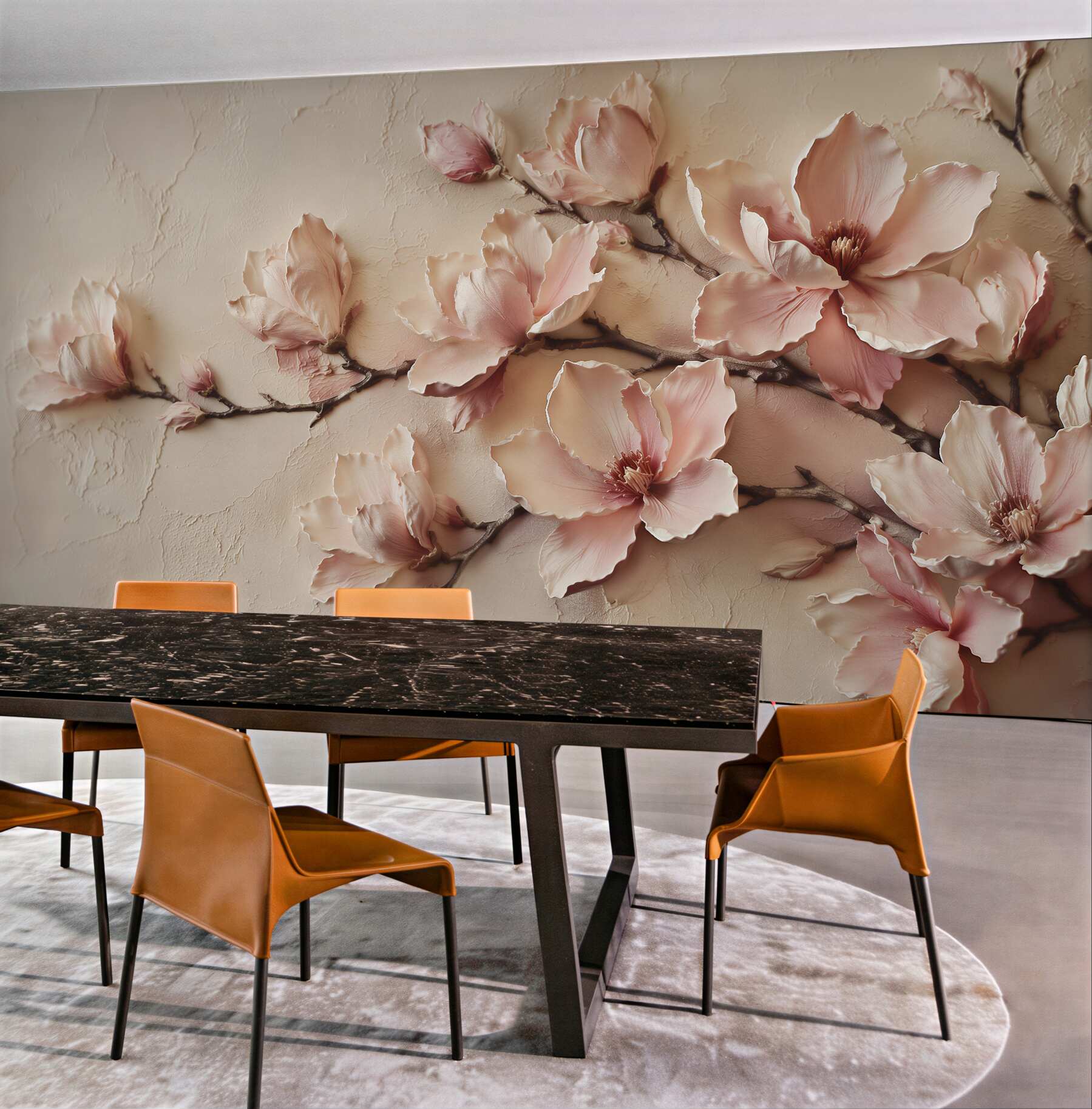 Fototapeten Puderfarbene Magnolien 3D