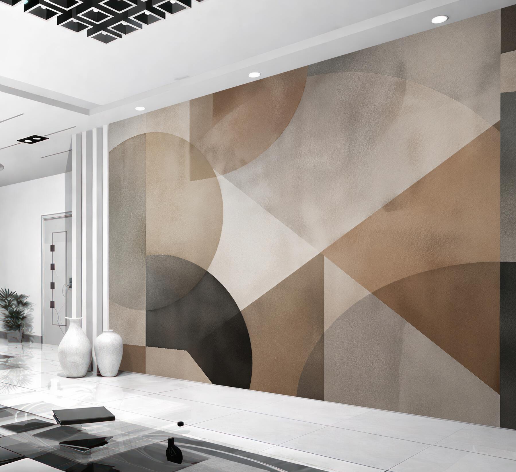 Fototapeten Beige Geometrie moderner Harmonie