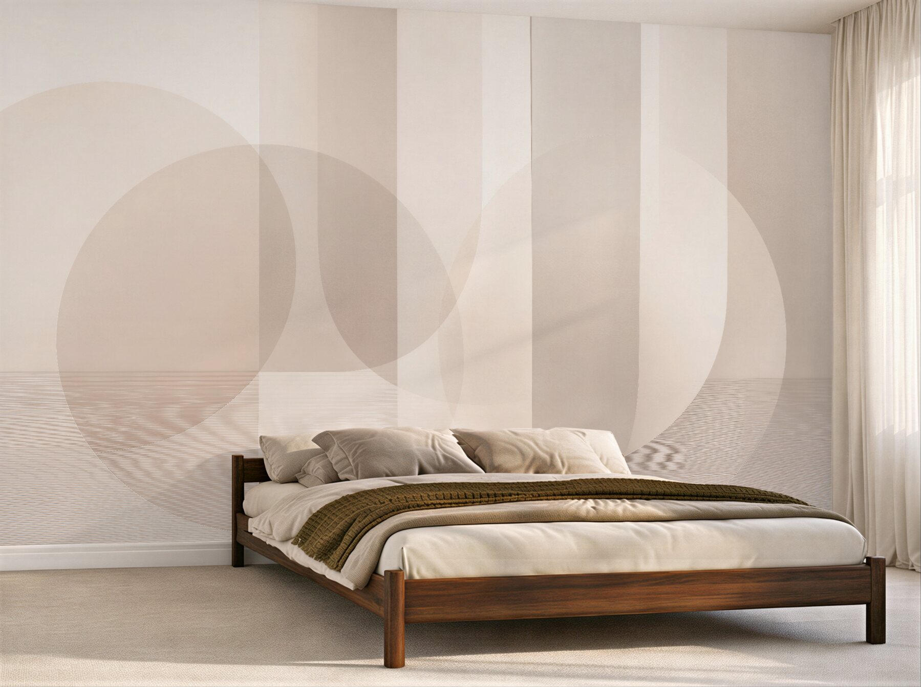 Fototapeten Beige minimalistische Geometrie
