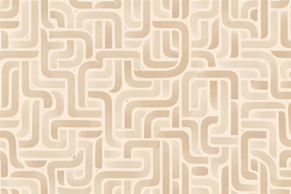 Fototapeten Cremiger geometrischer Labyrinth
