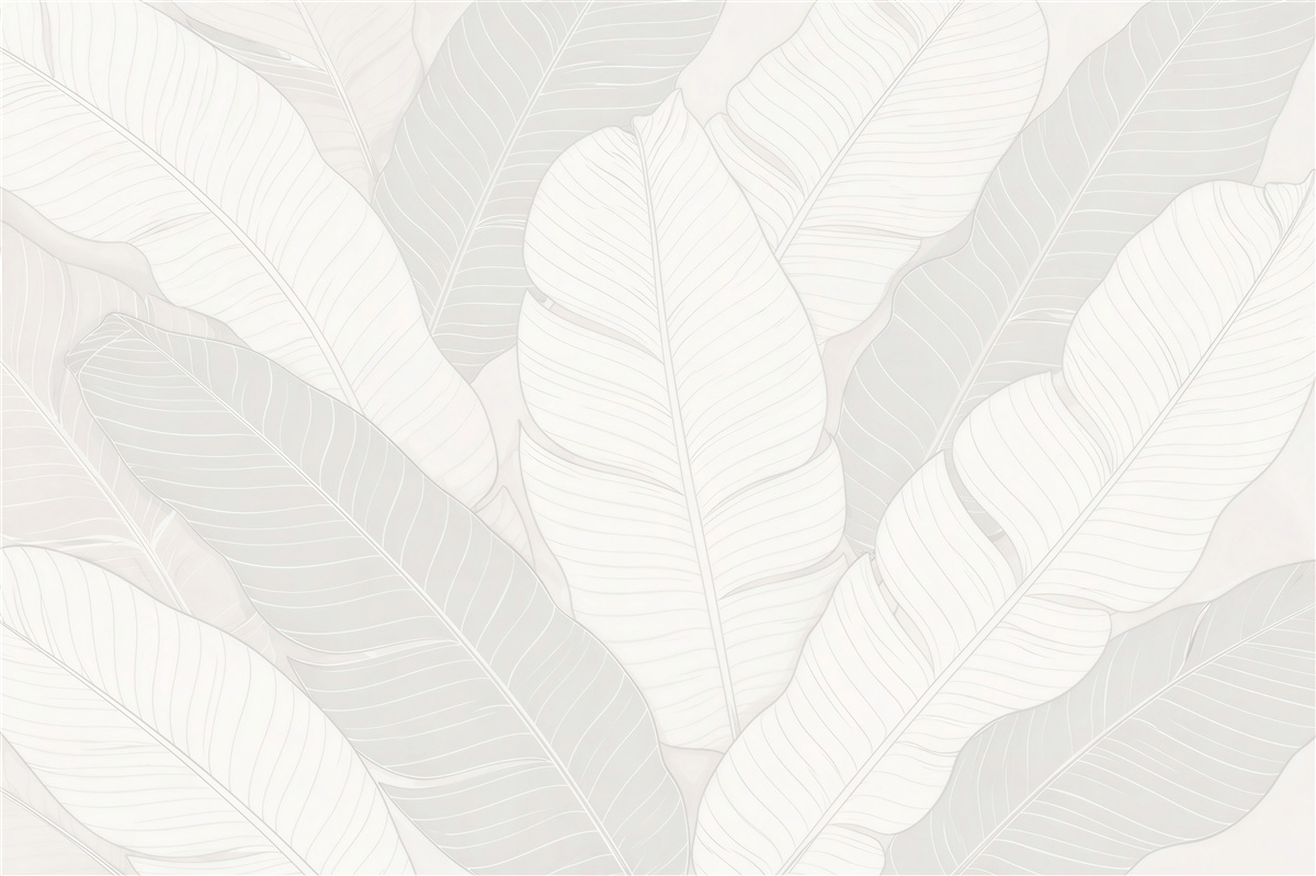 Fototapeten Helle tropische Blätter minimalistisch
