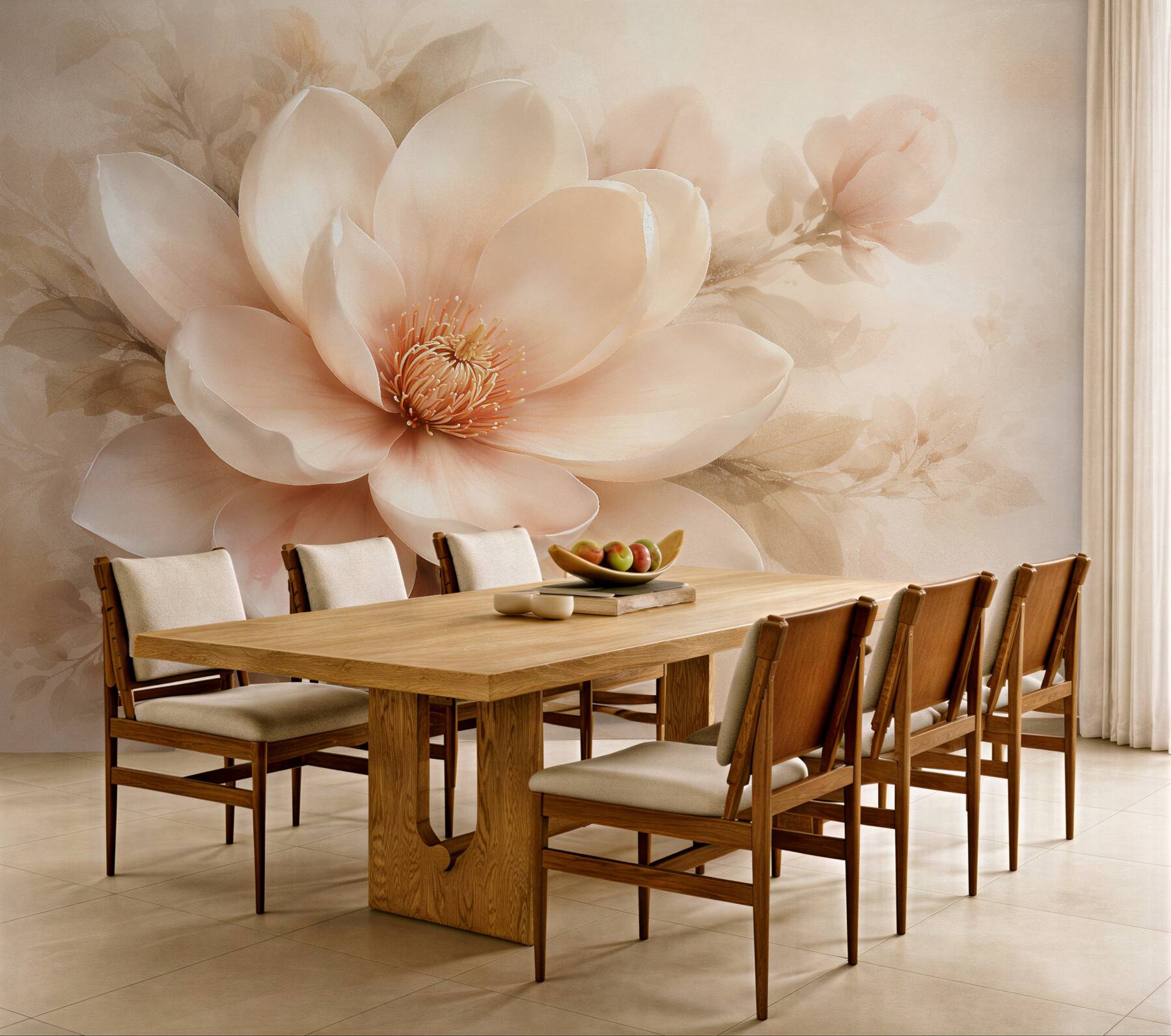 Fototapeten Helle Magnolie im pastelligen Schimmer