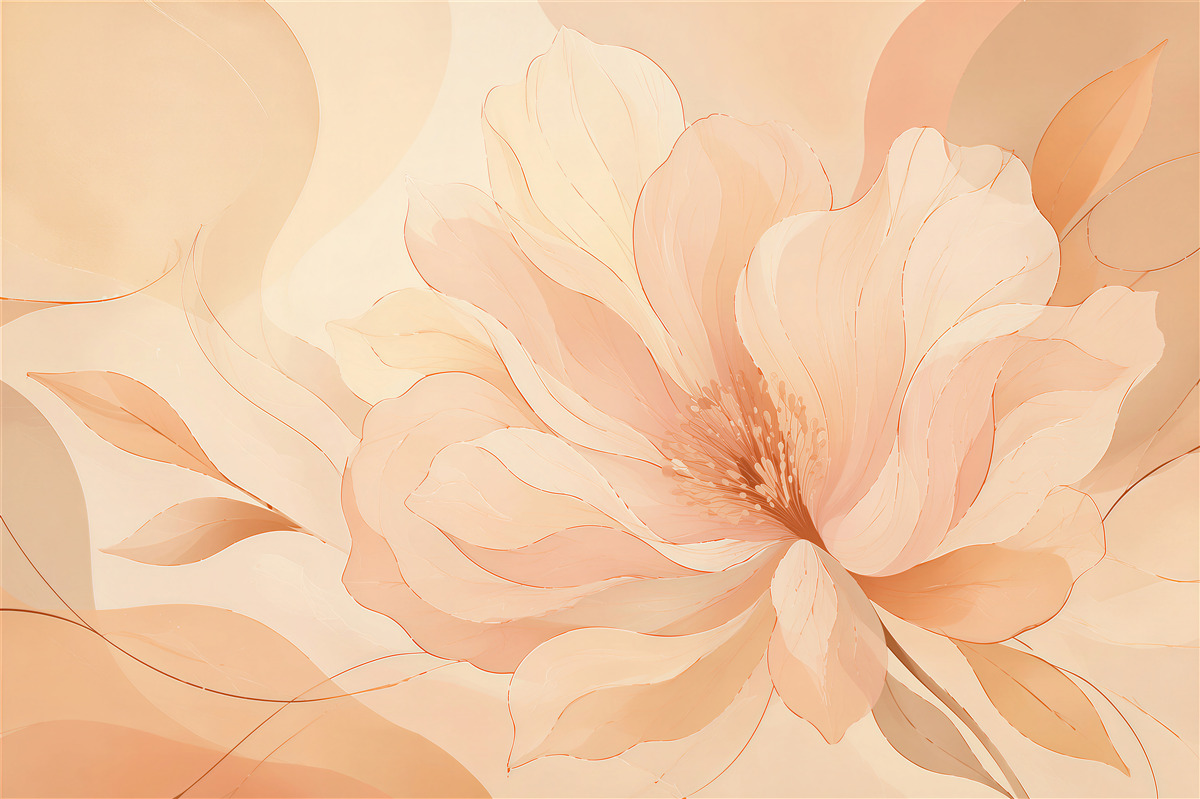 Fototapeten Pastellfarbene Blüte der Eleganz