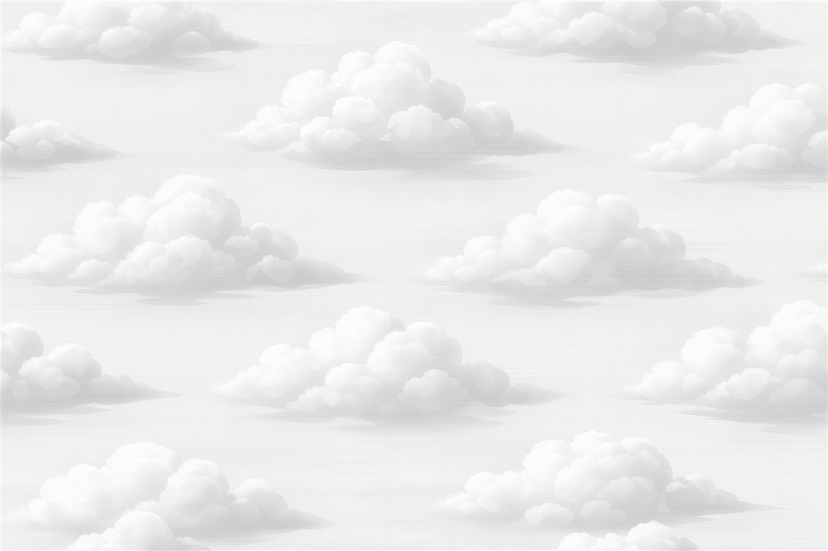 Fototapeten Weiche Wolken am weißen Himmel