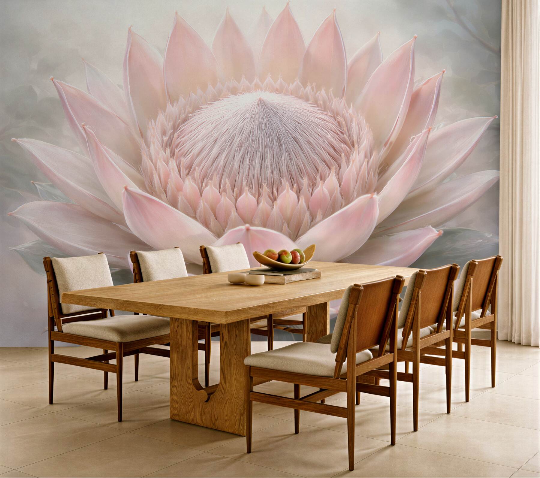 Fototapeten Pudriger Lotus im Glanz