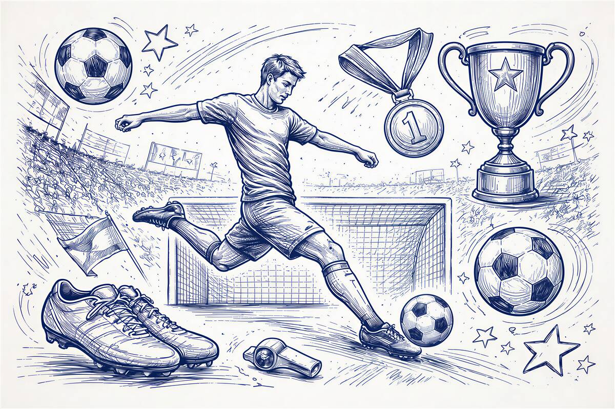 Fototapeten Fußballträume eines Meisters