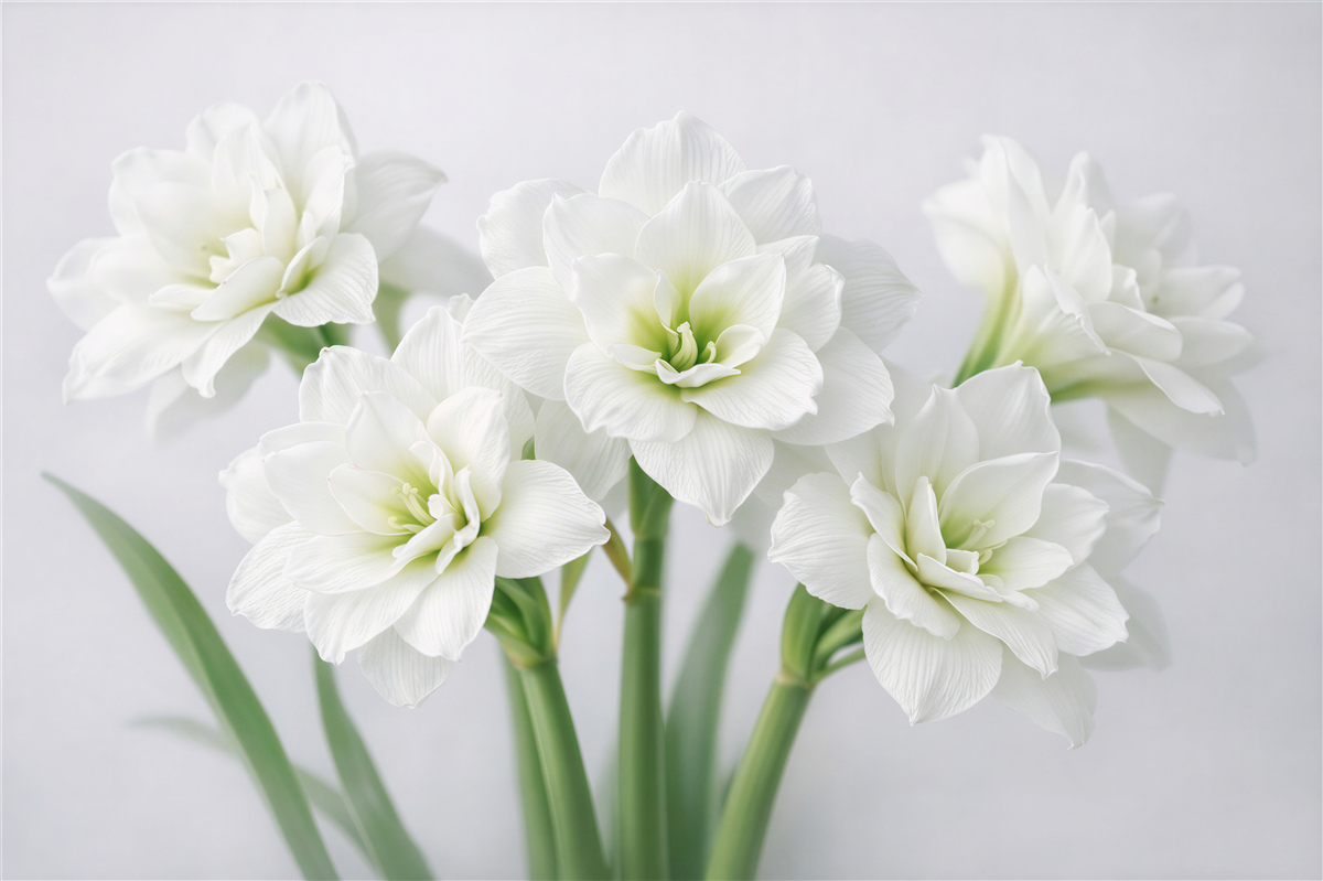 Fototapeten Weiße Amaryllis im sanften Licht