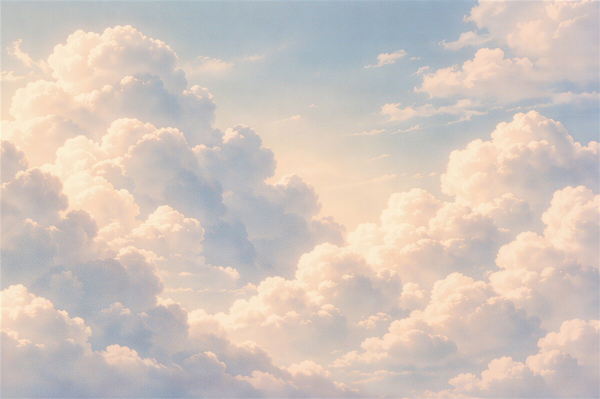 Fototapeten Pastellwolken im Morgengrauen