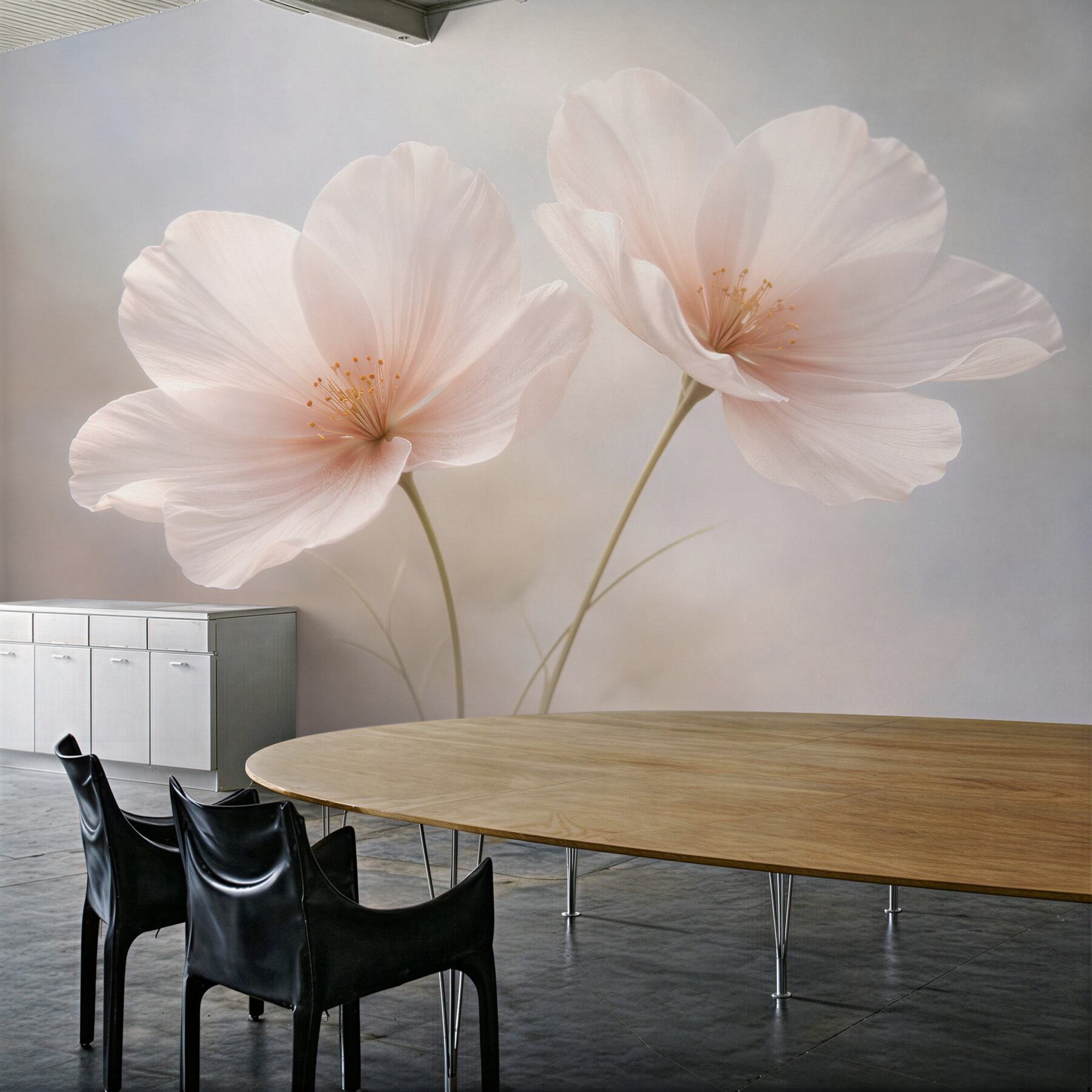 Fototapeten Pudrige Blumen in leuchtender Leichtigkeit