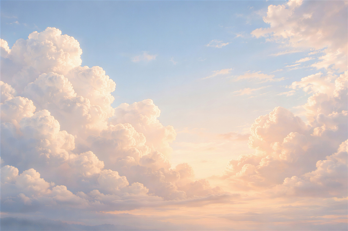 Fototapeten Pastellhimmel im Morgengrauen