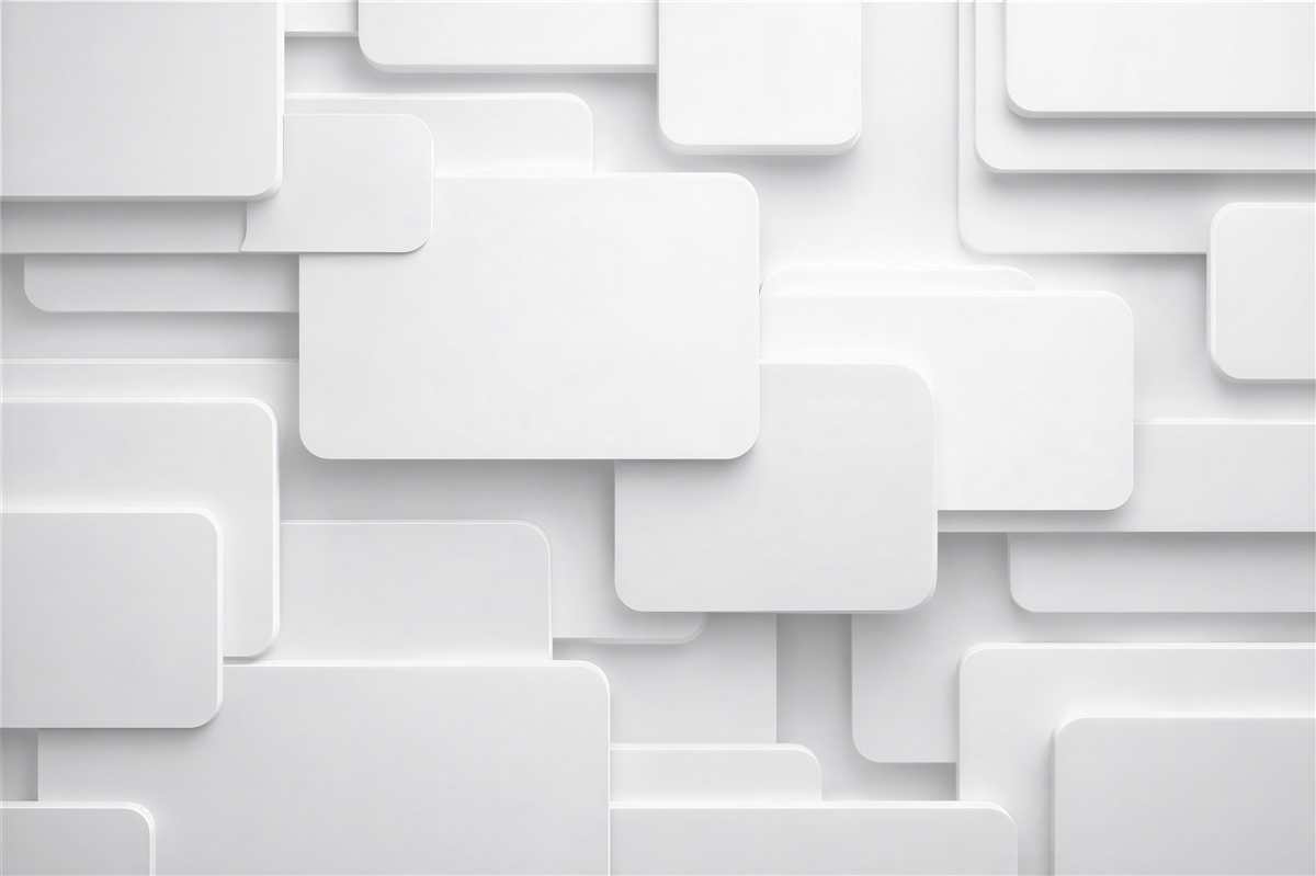 Fototapeten Weiße minimalistische 3D-Paneele