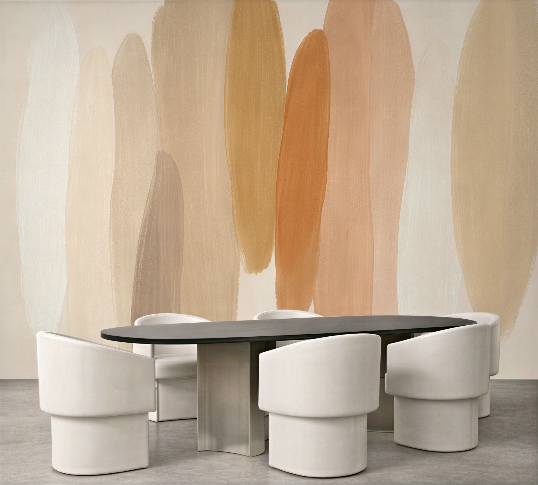 Fototapeten Beige abstrakte Pinselstriche