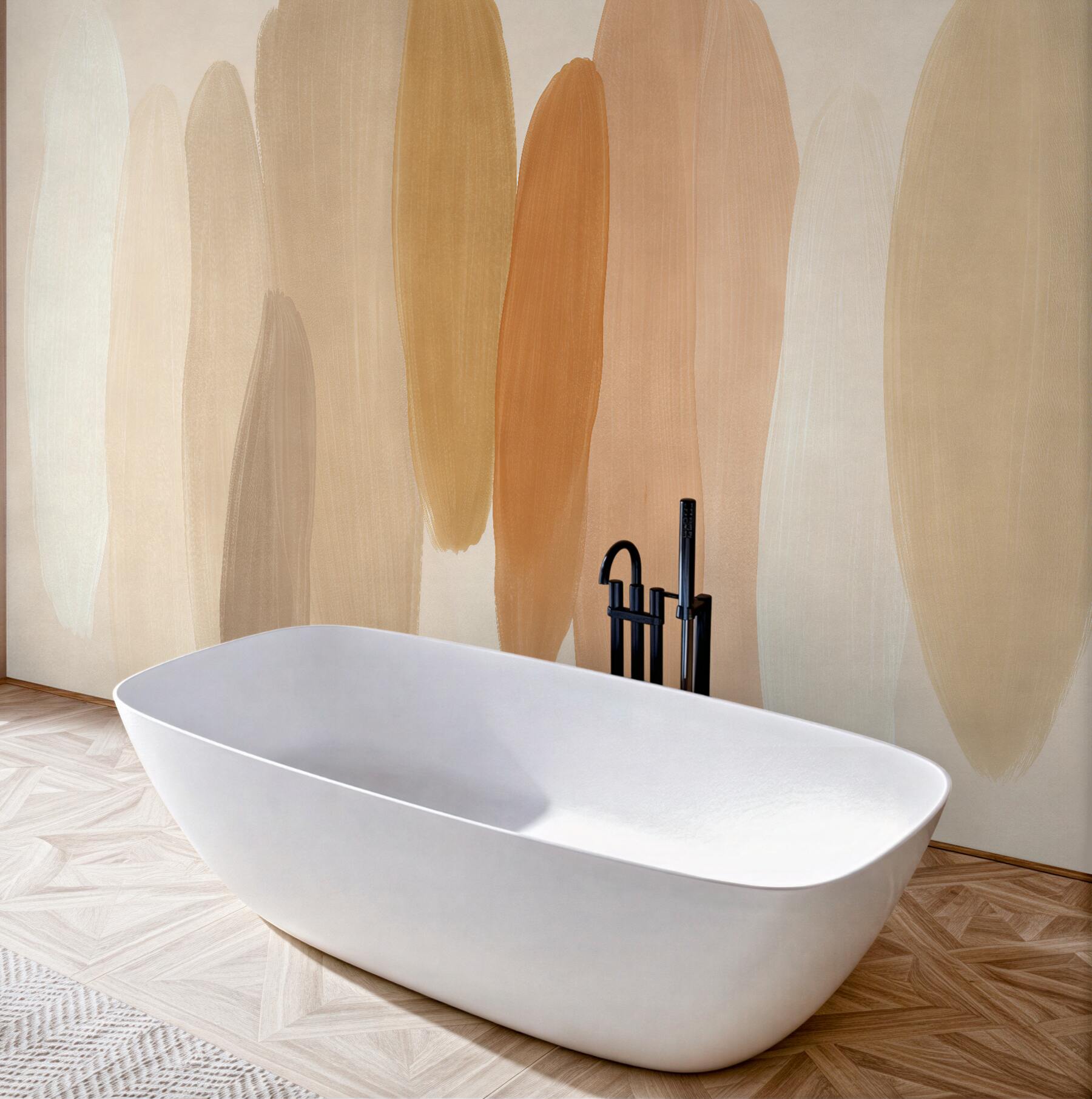 Fototapeten Beige abstrakte Pinselstriche