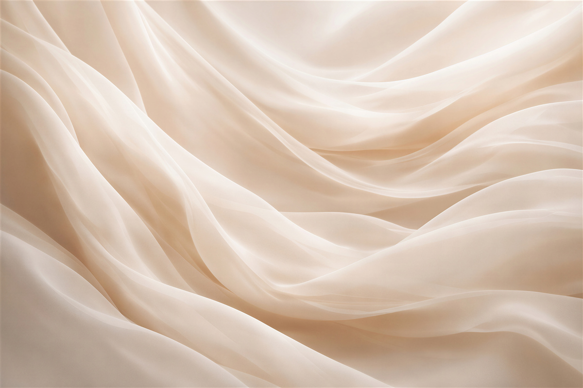 Fototapeten Seidige Wellen in Beige