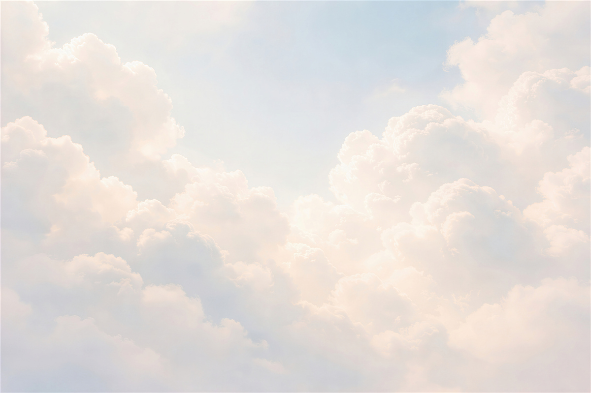 Fototapeten Weiche Wolken im Morgengrauen