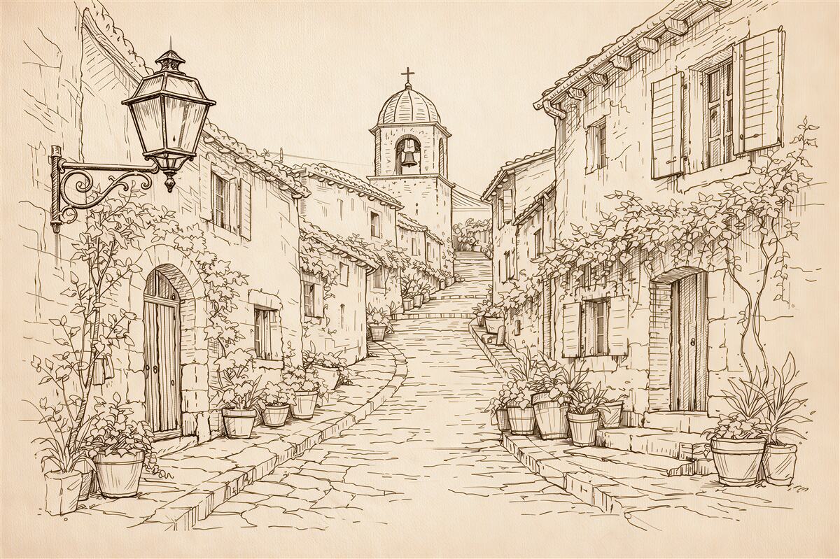 Fototapeten Charmante Gasse der Altstadt