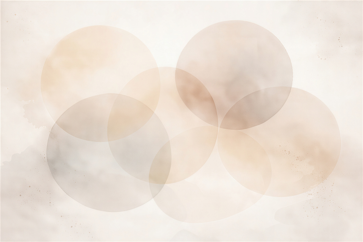 Fototapeten Subtile beige Kreise