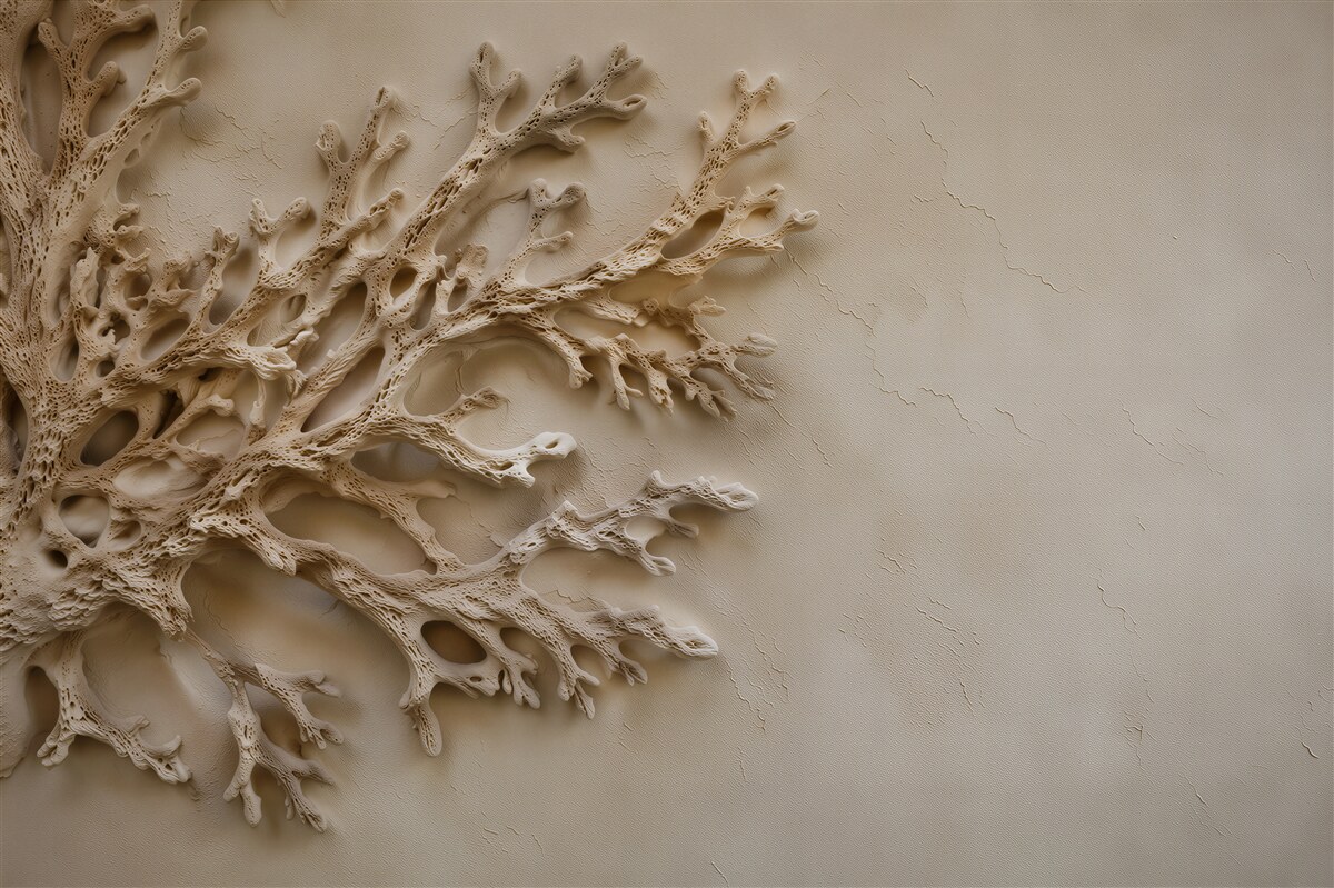 Fototapeten Korallenstruktur in Beige
