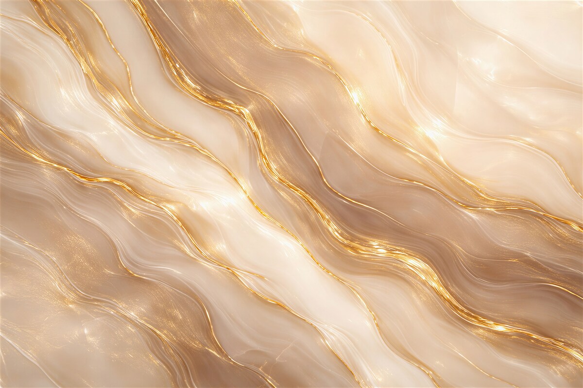 Fototapeten Goldene Marmorwaellen des Luxus