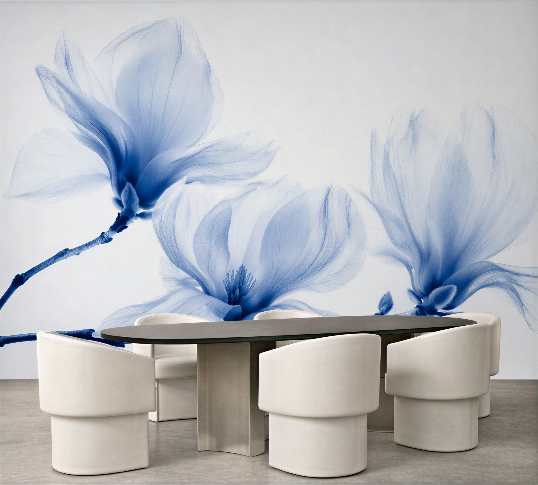 Fototapeten Blaue Magnolien in ätherischer Anmut