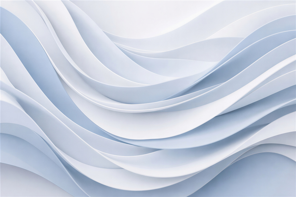Fototapeten Blaue Wellen der 3D-Abstraktion
