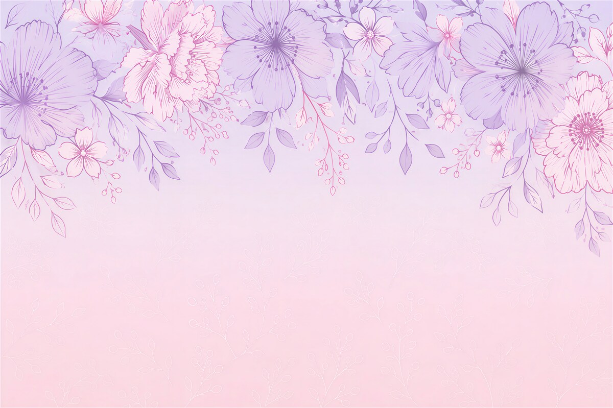 Fototapeten Pastellblumen von zartem Charme
