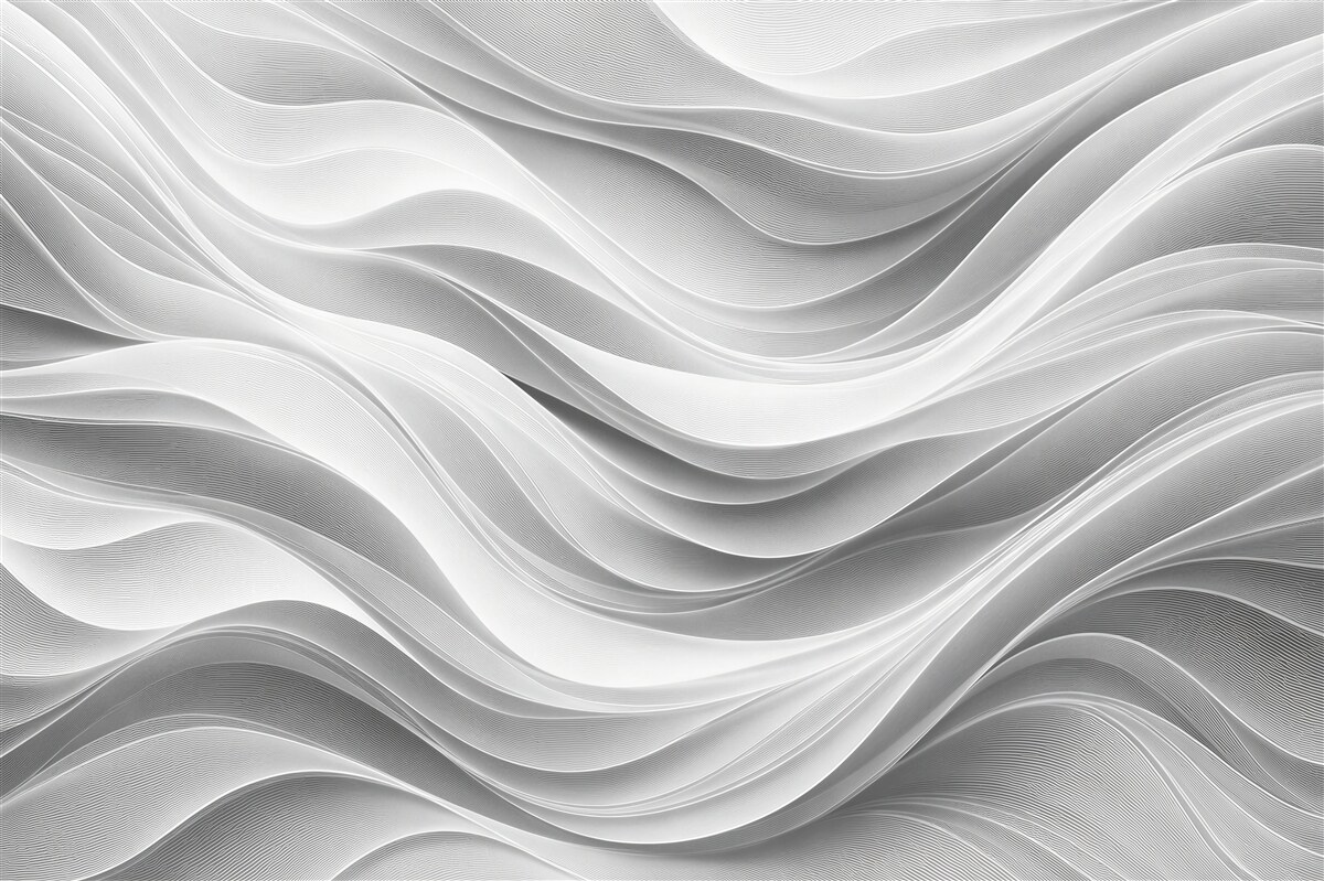 Fototapeten Weiße geschwungene Linien in 3D