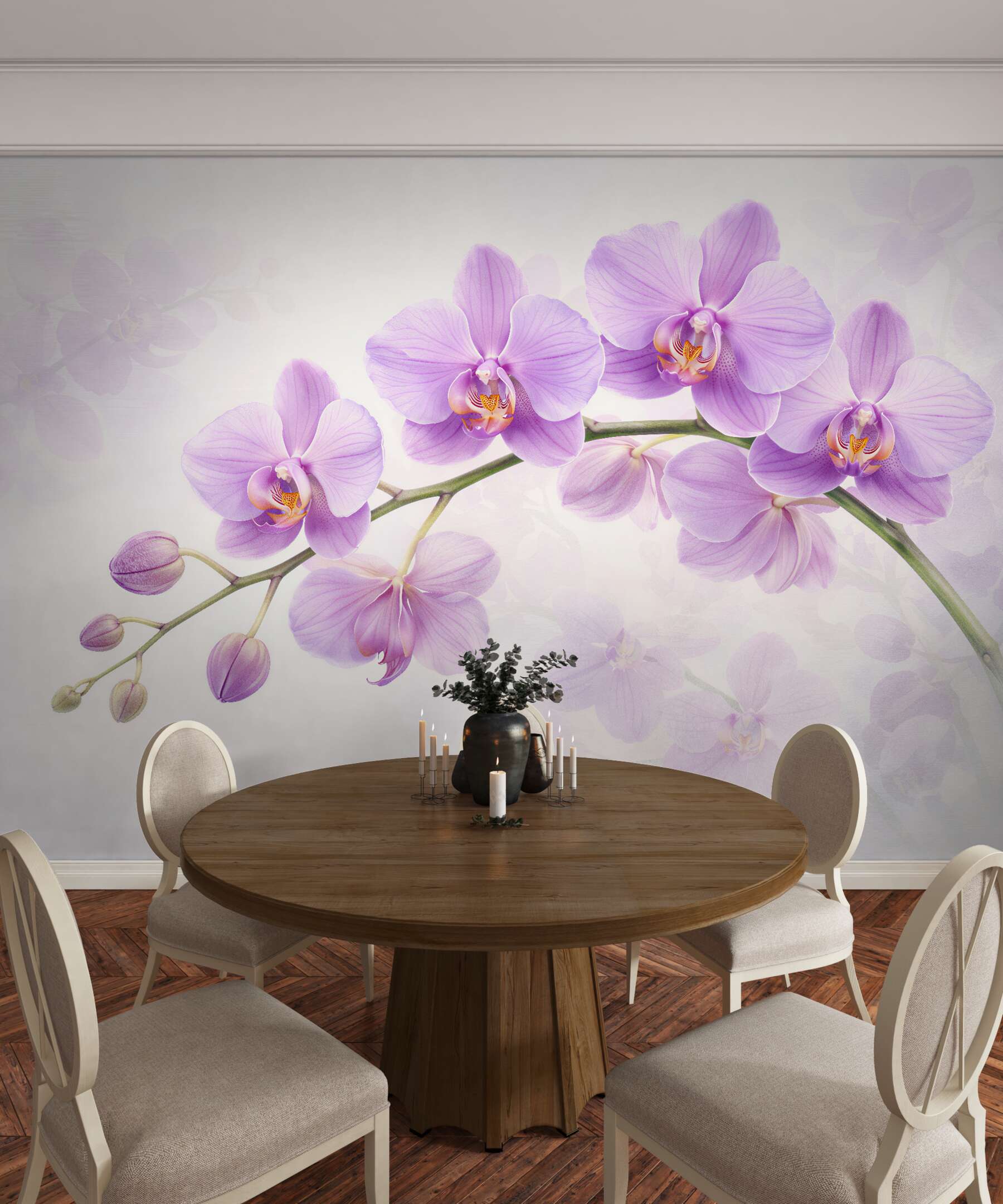 Fototapeten Zarte lila Orchideen