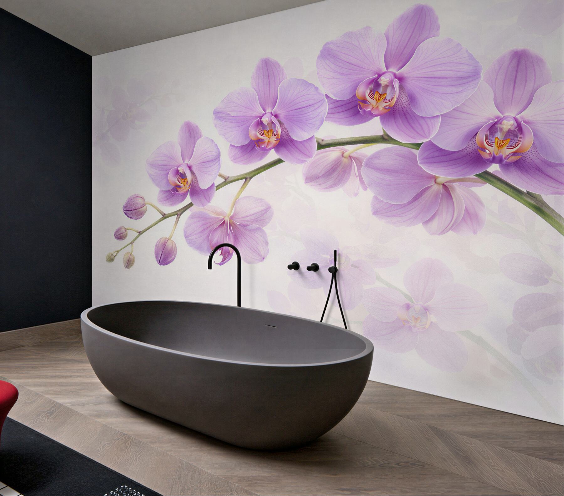 Fototapeten Zarte lila Orchideen