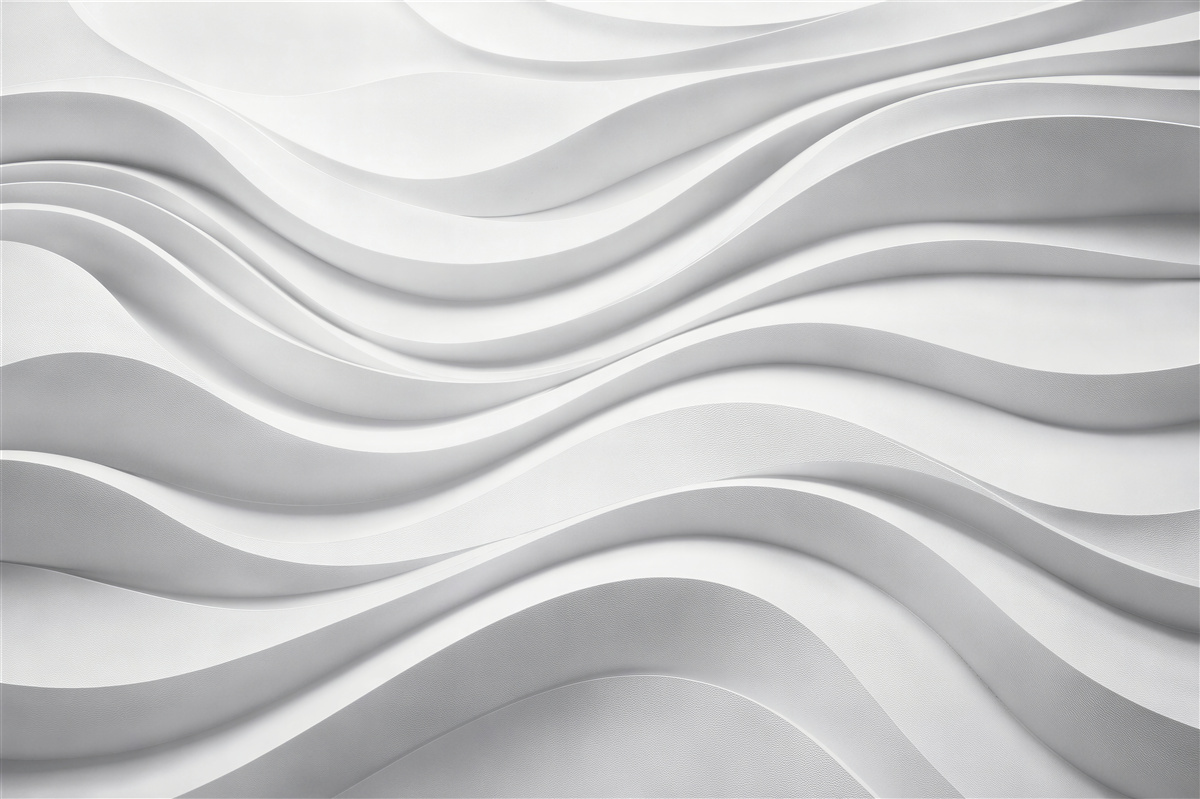 Fototapeten Weiße wellenförmige 3D-Linien