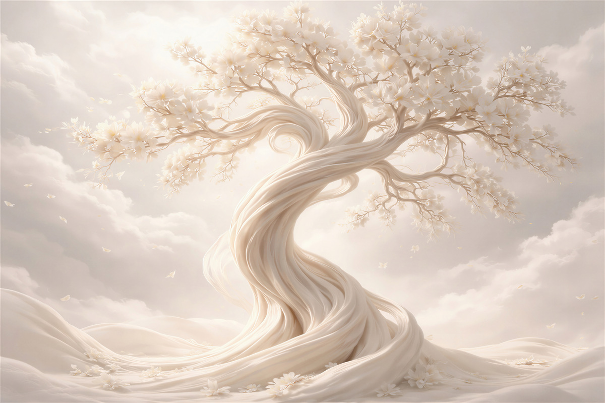 Fototapeten Ätherischer Baum des Lichts