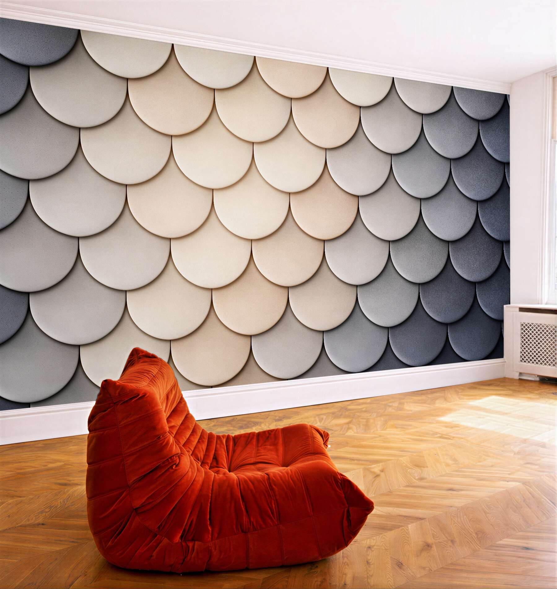 Fototapeten geometrisches Mosaik der Schuppen 3D