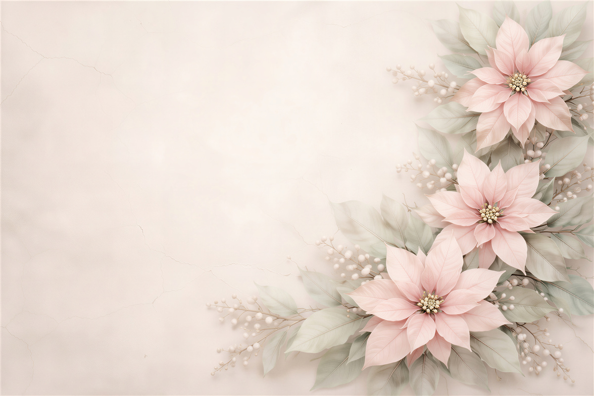 Fototapeten Pudrige Blumen in sanftem Glanz