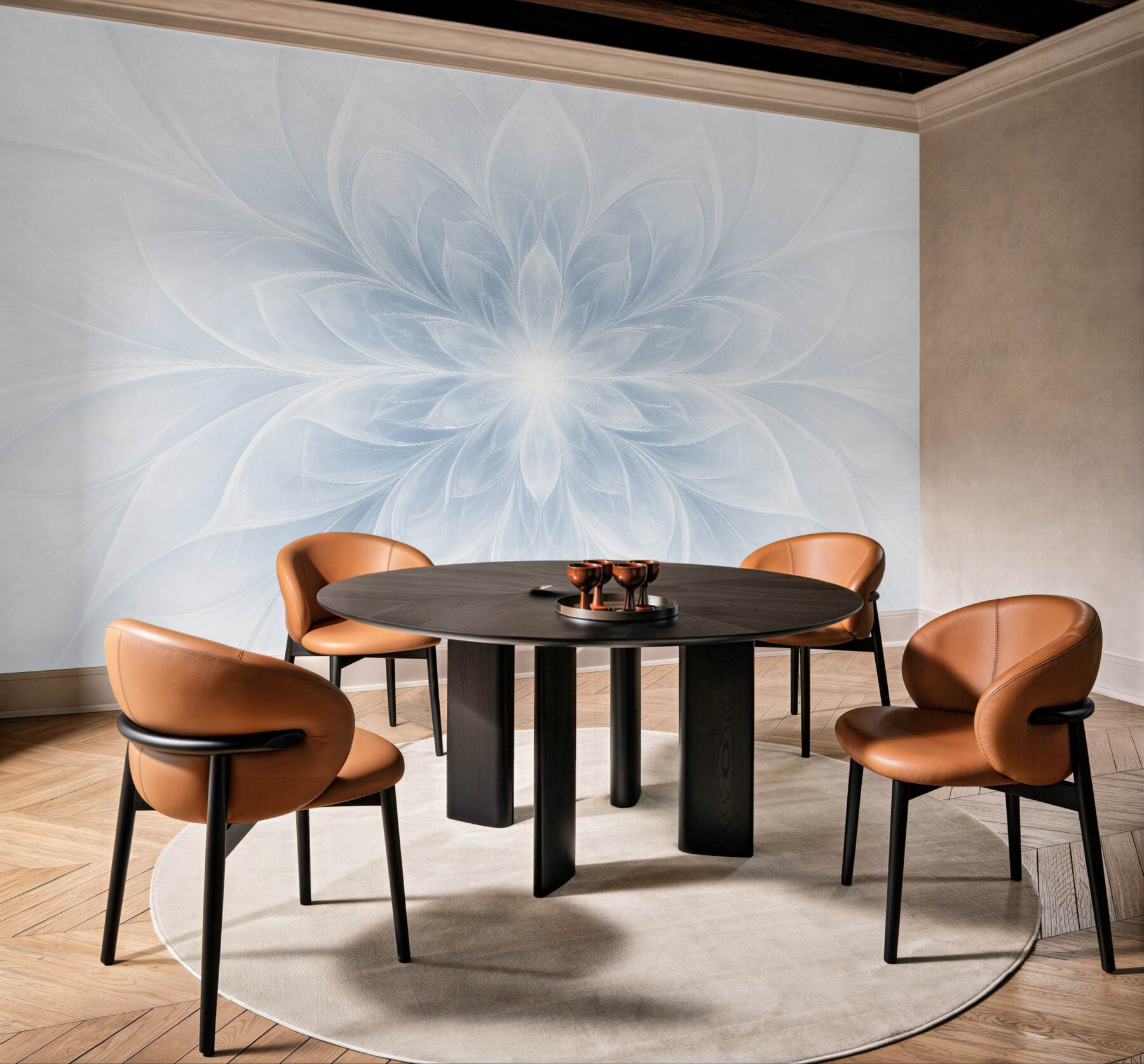 Fototapeten Eisblume der Mandala